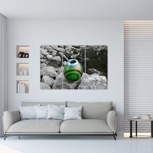 Zelený hrnček - obraz (Obraz 120x80cm)