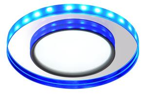 Candellux SSP-23 CH/TR+BL 8W LED 230V RING LED BLUE Podhľadové svietidlo Luster ROUND GLASS TRANSPARENT 2263915