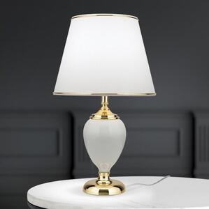 Orion LA 4-1229 - Stolná lampa OVUM 1xE27/40W/230V 48 cm keramika biela/zlatá
