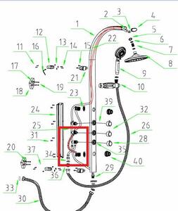 ND Anima Easyshower propojovací hadička 4 NDESHAD4