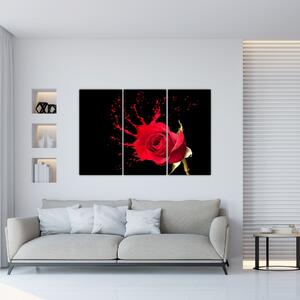 Abstraktný obraz ruža - obraz (Obraz 120x80cm)