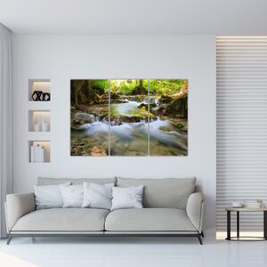 Rieka v lese - obraz (Obraz 120x80cm)