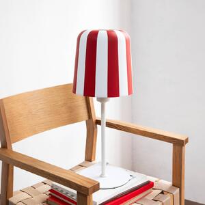 Dyberg Larsen stolová lampa Gry, červená/biela, výška 49,5 cm, kov
