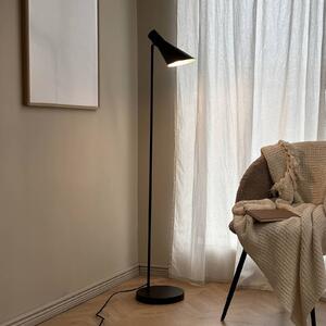 Dyberg Larsen stojacia lampa DL12, čierna, výška 139 cm, kov, Čierna, Obývacia izba / jedáleň, kov, Dizajn, Stojaca lampa