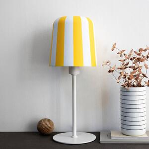 Dyberg Larsen stolová lampa Gry, žltá/biela, výška 49,5 cm