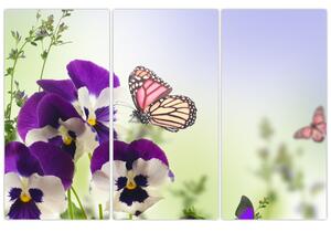 Abstraktný obraz motýľov (Obraz 120x80cm)