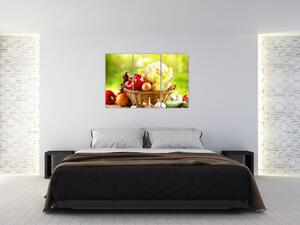 Kôš so zeleninou - obraz (Obraz 120x80cm)