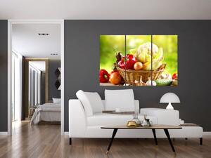 Kôš so zeleninou - obraz (Obraz 120x80cm)