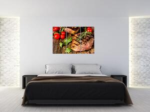 Mäso na gril - obraz (Obraz 120x80cm)