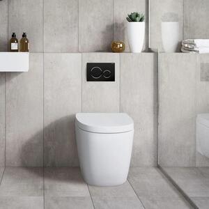 Geberit Sigma20 ovládacie WC tlačidlo / chróm / matná čierna