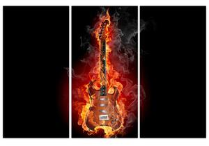 Horiace gitara - obraz (Obraz 120x80cm)