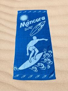 Plážová osuška modrá Surf 75x160 cm
