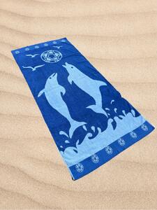 Plážová osuška modrá 75x160 cm