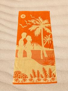Plážová osuška oranžová 75x160 cm