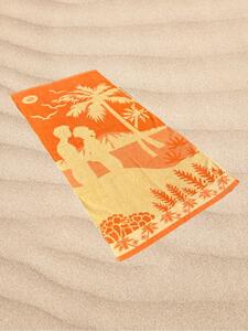 Plážová osuška oranžová 75x160 cm