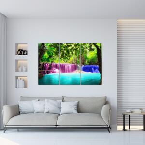 Abstraktný obraz vodopádov (Obraz 120x80cm)