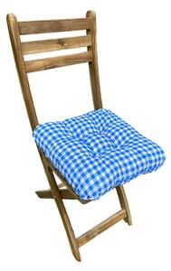 Podložka na stoličku - Kocka malá modrá