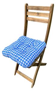 Podložka na stoličku - Kocka malá modrá