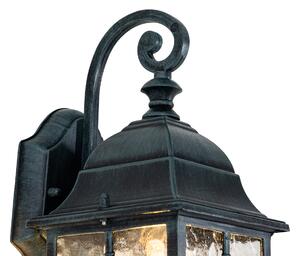 Romantický vonkajší nástenný lampáš tmavozelený - Londýn