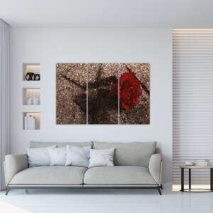 Abstraktný obraz ruže na stenu - obraz (Obraz 120x80cm)