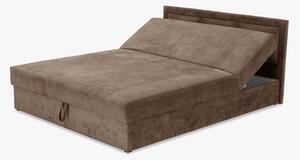 Velúrová posteľ LENA s úložným priestorom 140x200 cm