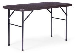 Cateringový set 120 cm stôl 2 lavice banketová súprava -BROWN