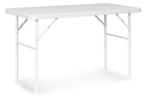 Cateringová súprava 120 cm stôl 2 lavice banketová súprava - BIELA