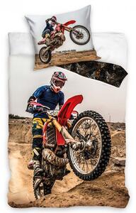 Bavlnené obliečky Motocross FMX 140x200/70x90 cm