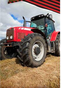 Bavlnené obliečky Červený Traktor na poli 140x200/70x90 cm