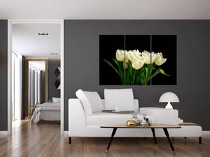 Biele tulipány - obraz (Obraz 120x80cm)