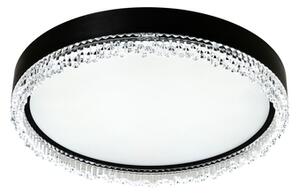Kruhový LED plafón REGI čierny 40 cm