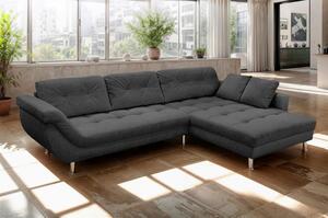 ROHOVÁ SEDAČKA, plast, textil, kompozitné drevo, antracitová Livetastic - Sedačky, Online Only