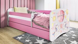 POSTEĽ PRE DETI A MLÁDEŽ 80/160 cm, biela, pink MID.YOU - Detské izby, Online Only