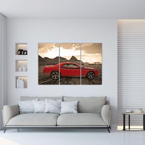 Červené auto - obraz (Obraz 120x80cm)