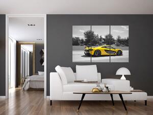 Žlté športové auto - obraz (Obraz 120x80cm)