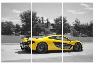 Žlté športové auto - obraz (Obraz 120x80cm)