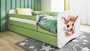 POSTEĽ PRE DETI A MLÁDEŽ 80/160 cm, zelená, biela MID.YOU - Detské izby, Online Only