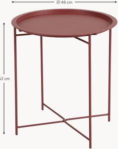 Okrúhly kovový stolík s podnosom Sangro