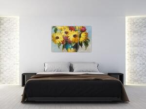 Obraz kvetov vo váze (Obraz 120x80cm)