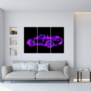 Obraz - horiace auto (Obraz 120x80cm)