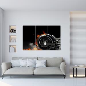 Obraz horiace motorky (Obraz 120x80cm)