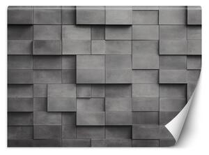 Fototapeta, Betonová stěna kostka 3D - 100x70 cm
