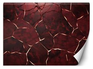 Fototapeta, Červená mramorová textura 3D - 200x140 cm