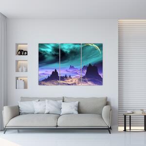 Abstraktný obraz hôr (Obraz 120x80cm)