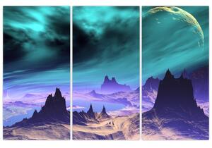 Abstraktný obraz hôr (Obraz 120x80cm)