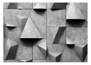Fototapeta, Geometrické tvary konkrétní 3D - 100x70 cm