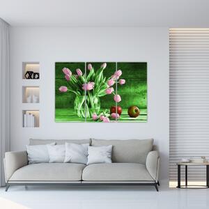 Tulipány vo váze, obraz na stenu (Obraz 120x80cm)