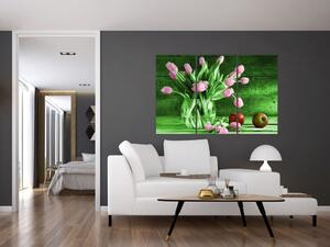 Tulipány vo váze, obraz na stenu (Obraz 120x80cm)