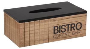 Box na vreckovky BISTRO čierna/prírodná
