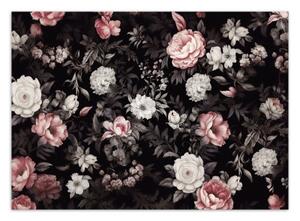 Fototapeta, květiny Pivoňky Růže - 100x70 cm